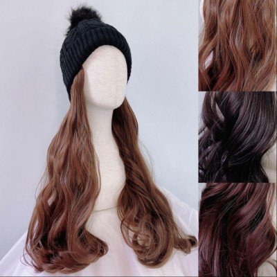 Tóc giả mũ len xoăn cao cấp