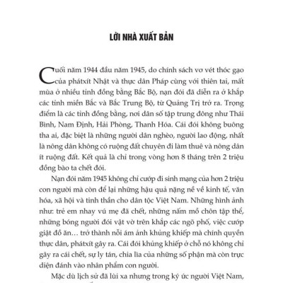 Sự thật về nạn đói năm 1945 (Qua tư liệu và ký ức lịch sử) bản in 2025