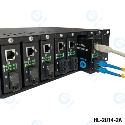 Khung nguồn tập trung 14 media converter Ho-link HL-2U14-2A - Hàng Chính Hãng