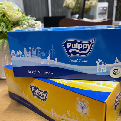 Khăn Giấy Hộp Giấy Rút Pulppy 2 Lớp Mềm Mịn Siêu Dai 180 Tờ 2 Lớp