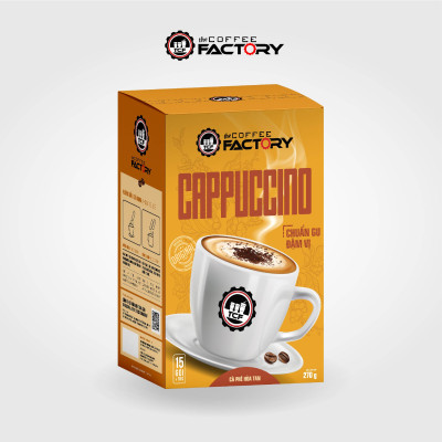 Combo 3 hộp cà phê Cappuccino hòa tan The Coffee Factory (Hộp 15 gói x 16g)