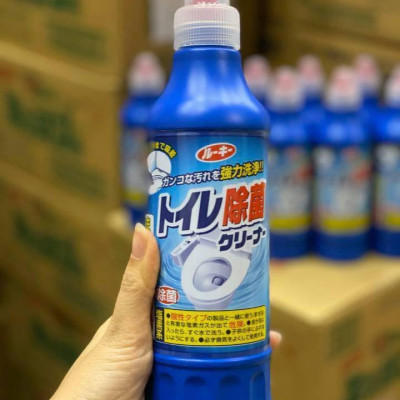 Combo chai nước tẩy toilet đậm đặc 500ml + Viên thả khử mùi toilet/ nhà vệ sinh 15g - made in Japan