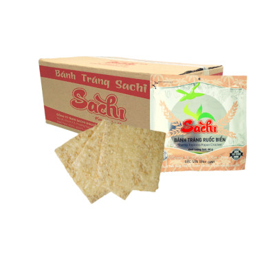 Thùng 50 Gói Loại 60Gram, Bánh Tráng Ruốc Biển Cao Cấp Nướng Sẵn Sachi