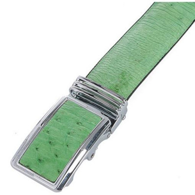 Dây nịt nam da đà điểu Huy Hoàng da hột màu xanh lá HC4478