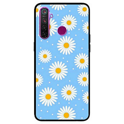 Ốp lưng dành cho Realme 6i mẫu Cúc Nền Xanh