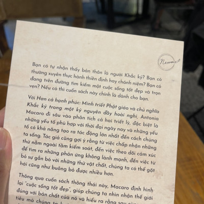 HƠN CẢ HẠNH PHÚC - Minh triết Phật giáo và chủ nghĩa Khắc kỷ trong một kỷ nguyên đầy hoài nghi - Antonia Macaro – Thái Hà –NXB Thế Giới