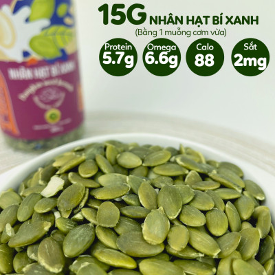 Hạt Bí Xanh Tách Vỏ Nhập Khẩu Mỹ Pams 300g/hũ, Nhân To, Dày Cơm, Giòn Bùi, Thích Hợp Ăn Vặt, Ăn Kiêng, Dinh Dưỡng Mẹ Bầu