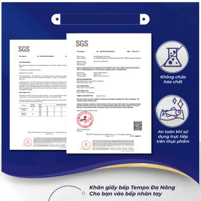 [MUA 3 LỐC TẶNG 3 GÓI KHĂN ƯỚT + 1 GIÁ ĐỠ] Khăn Giấy Bếp Dạng Rút Đa Năng Siêu Thấm Tempo Bền Dai