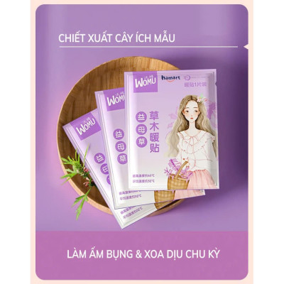COMBO 3 Miếng Dán Đau Bụng Dán Chườm Ấm Bụng Giữ Nhiệt Cơ Thể 3 Vị Thảo Dược Thiên Nhiên Chườm Nóng Văn Phòng
