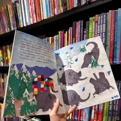 Sách - Elmer in the Snow by David McKee - Sách ngoại văn, sách thiếu nhi tiếng Anh, bìa mềm, nhập khẩu UK