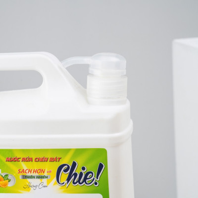 Nước rửa chén hương trái cây Chie! 100% organic không hóa chất độc hại thân thiện môi trường can 1.5 lít