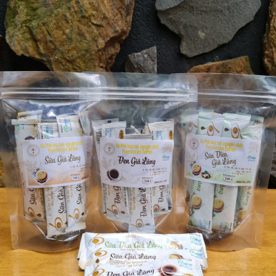 Cà Phê Hòa Tan Nguyên Chất ĐEN GIÀ LÀNG - Bì Zip