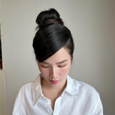 Mái chéo doanh nhân tóc thậ.t nữ - Tóc Giả Vân Anh