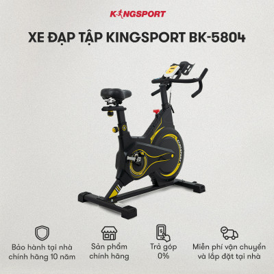 Xe đạp tập KINGSPORT BK-5804 kháng lực từ tính,  tích hợp đồng hồ đo lường chỉ số, cân nặng phù hợp từ dưới 100-110kg