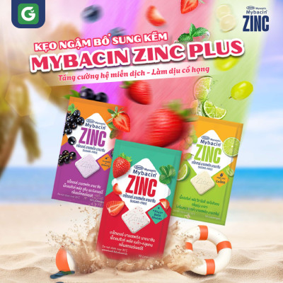 Kẹo Ngậm Mybacin Zinc Plus - Gói 9,4g (10 Viên) - Hàng Nhập Khẩu Thái Lan