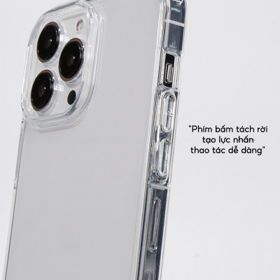 Ốp lưng giảm sốc chống va đập chống ố vàng cho iPhone 15 Pro Max / 15 Pro / 15 Plus / iP 15 hiệu X-level ICE Crystal trang bị đệm khí ẩn bốn góc, Mặt lưng PC chống ố vàng - Hàng nhập khẩu