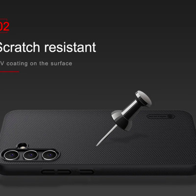 Ốp Lưng Sần chống sốc cho Samsung Galaxy A16 , A15 , A25 , A35 , A55 , A54, A34, A24 , A14, A53 , A33 , A13 hiệu Nillkin Super Frosted Shield chống vân tay , chống bụi bẩn, siêu bền đẹp - Hàng Chính Hãng
