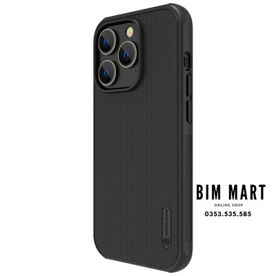 Ốp lưng chính hãng Nillkin dành cho iPhone 14 Pro dạng sần - Hàng Nhập Khẩu (Tặng 2 túi PVC đựng thẻ ATM)