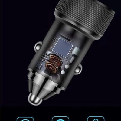 Củ sạc xe hơi Li-Top QC22 công suất 100W sạc siêu nhanh phù hợp các loại ô tô, có QR check hàng chính hãng