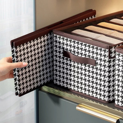 Hộp Vải Đựng Quần Áo Chia Ngăn, Khay Đựng Đồ Lót, Tất Vớ,Có Nắp Gấp Gọn Tiện Lợi - HÀNG CHÍNH HÃNG MINIIN