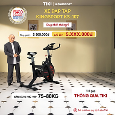 CHỈ GIAO MIỀN BẮC | Xe đạp tập KINGSPORT KS-107 khung sườn chắc chắn, chuyển động êm ái, kháng lực mạnh mẽ, cân nặng phù hợp từ dưới 75-80kg