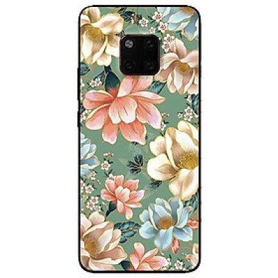Ốp lưng dành cho Huawei 5t - Mate 20 - Mate 20 Pro mẫu Hoa Xanh Hồng Vàng