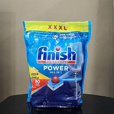 Viên rửa bát Finish ALL IN ONE 80 Viên hương chanh 