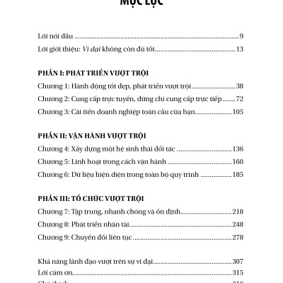 Vượt Trên Sự Vĩ Đại - 9 Chiến Lược Phát Triển Cho Doanh Nghiệp Trong Kỉ Nguyên Biến Động Và Đổi Mới