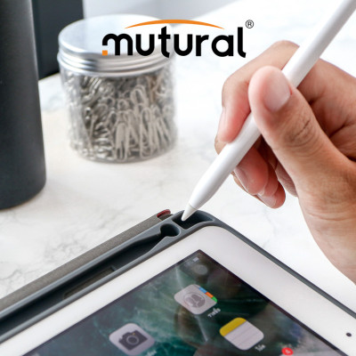 Bao Da Ipad Air 10.5 2019 ( New) Hiệu Mutural Có Khe Để Bút Cảm Ứng_xanh_hàng nhập khẩu