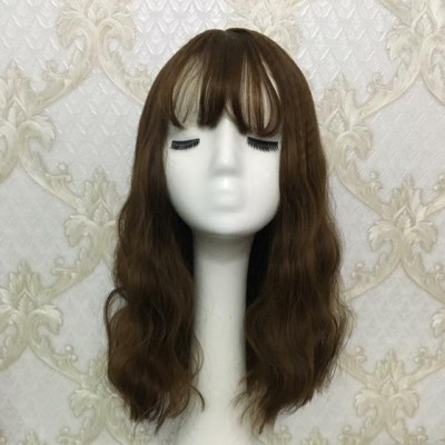 Tóc giả nữ️ tóc nguyên đầu xù sóng lửng - Tặng lưới chùm tóc