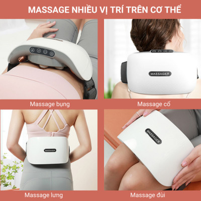 Đai Massage Bụng , Hỗ Trợ tan Đau Nhức, Bi Đá Kết Hợp Hồng Ngoại, Giảm Đau Bụng Cho Người Viêm Đại Tràng, Táo Bón, tan mỡ bụng , thon gọn cơ thể 