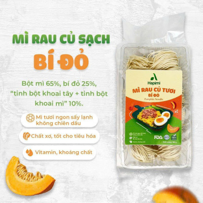 Mì Bí Đỏ Hapimi 180g - Thực Phẩm Bổ Sung Dinh Dưỡng Cho Cả Gia Đình, Ăn Chay, Healthy, Eatclean