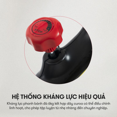 Xe đạp tập KINGSPORT BK-5804 kháng lực từ tính,  tích hợp đồng hồ đo lường chỉ số, cân nặng phù hợp từ dưới 100-110kg