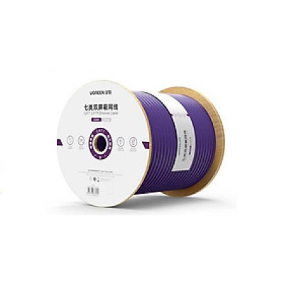 Cuộn cáp mạng CAT7 màu tím 100M Ugreen 40320 100m OD0.58mm đồng nguyên chất được bảo vệ kép  - HÀNG CHÍNH HÃNG