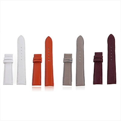 HJ8119-20-21-22 - Dây đồng hồ Huy Hoàng da bò size 16, 18, 20 màu trắng, cam, kem, tím nhạt