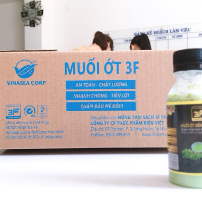 Combo 6 chai Muối ớt xiêm xanh Nha Trang 160g 3F