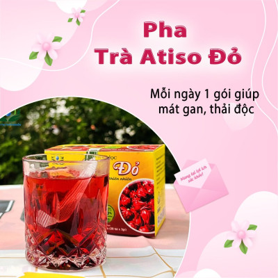 Trà Hoa Atiso đỏ hộp 30 Túi Lọc x 3Gram của Siêu Thị Thiên Nhiên