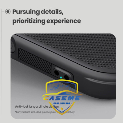 Ốp Lưng Dành Cho iPhone 16 Pro Nillkin Dạng Sần Viền Silicon - Hàng Chính Hãng