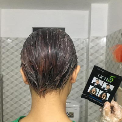 Combo 2 Dầu gội nhuộm tóc thảo dược Lich5 - Lên màu tự nhiên - Sử dụng đơn giản, tiện lợi, mùi dễ chịu