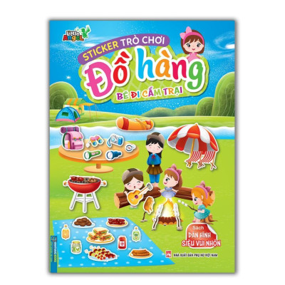 Sách - Sticker Trò Chơi Đồ Hàng - Bé Đi Siêu Thị + Bé Đi Cắm Trại - Combo 2 Cuốn - Minh Thắng