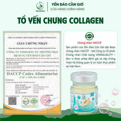 Yến Đảo - Yến Chưng Collagen Bổ Dưỡng Sức Khỏe Hỗ Trợ Làm Đẹp Da Quà Tặng Cao Cấp 6 Lọ 70ml