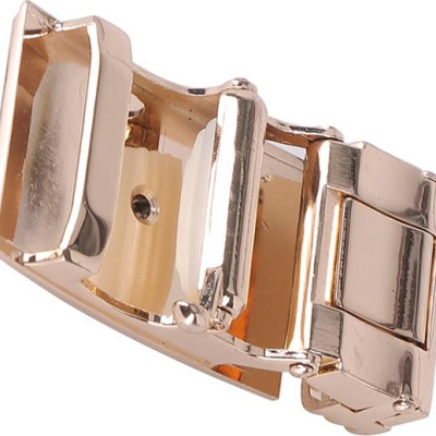 Đầu Khóa Da Cá Sấu 3,5 Phân Đầu Vàng Huy Hoàng HT9213 - Đen