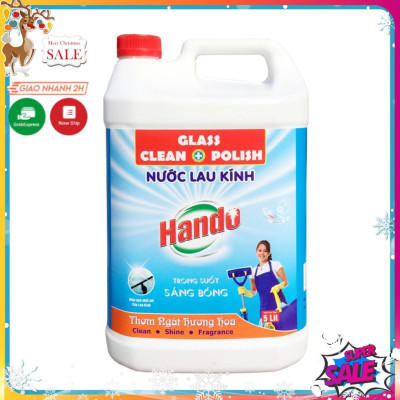 Nước lau kính siêu sạch an toàn Hando 5L hương bạc hà