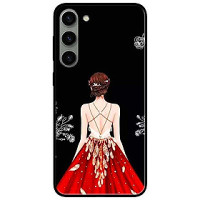 Ốp lưng dành cho Samsung S23 - S23 Plus - S23 Ultra - A34 5G - A54 5G mẫu Cô Gái Váy Đỏ Đen TH