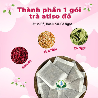 Trà Hoa Atiso đỏ hộp 30 Túi Lọc x 3Gram của Siêu Thị Thiên Nhiên