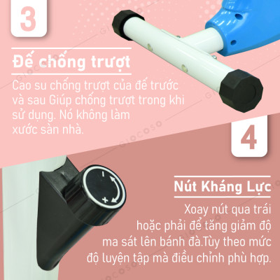 Bg Xe đạp tập thể dục trong nhà Mẫu YS02 BLUE  (hàng nhập khẩu)