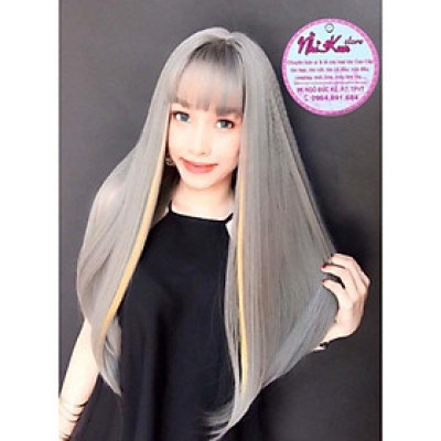 Tóc giả cúp dài cao cấp moc line - tặng lưới chùm tóc