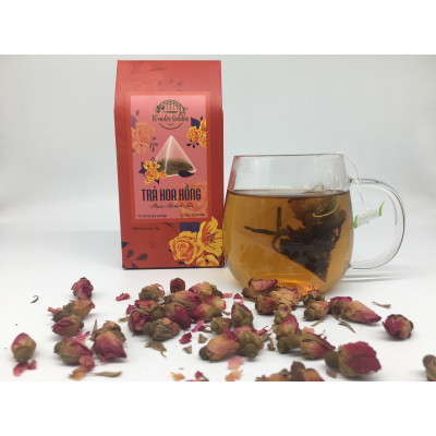 Trà hoa hồng thảo mộc  túi lọc kim tự tháp Wonder Garden