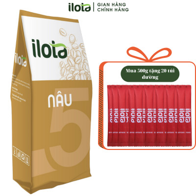 Cà Phê ILOTA 5 NÂU rang xay nguyên chất cafe ngon pha phin Coffee Nâu Sữa Đá gói 250gr