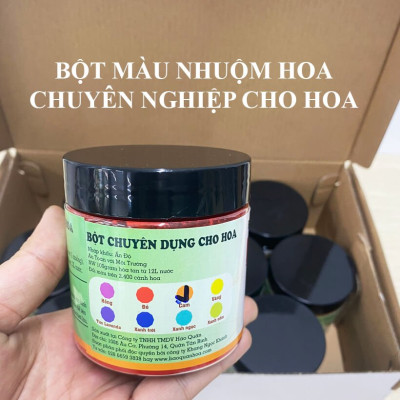 Thuốc Bột Nhuộm Hoa Tươi  màu thực phẩm Ấn Độ (Combo 3 hộp tùy màu) giúp đổi màu hoa cắt cành (1 hủ pha 12L nước màu)
